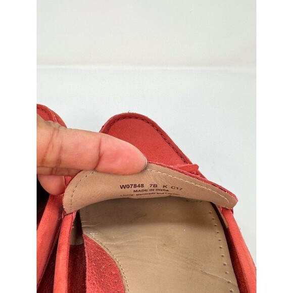 Cole Haan Mens Loafer Red Leather Driver Slip On Tasseled Penny Driving US 7 B - Picture 10 of 10